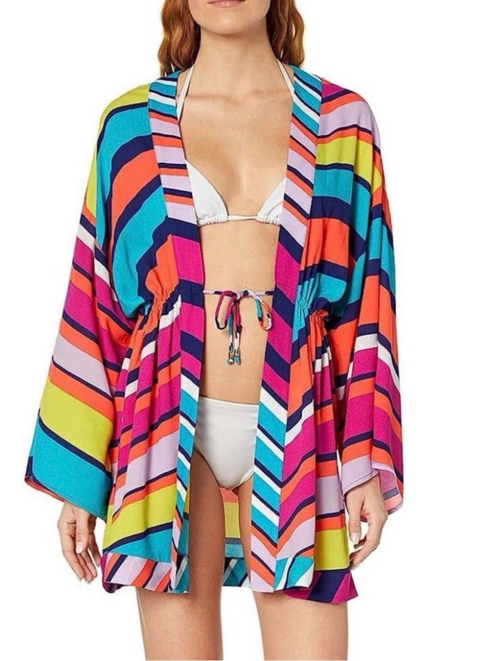 Trina Turk Catch a Wave Kimono - Vibrant Swim Wrap